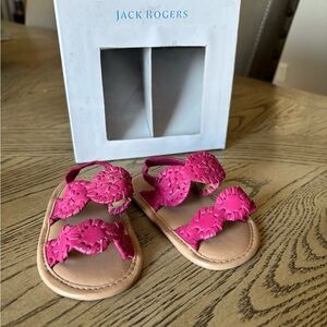 Jack Rogers Fuchsia Kids Sandals